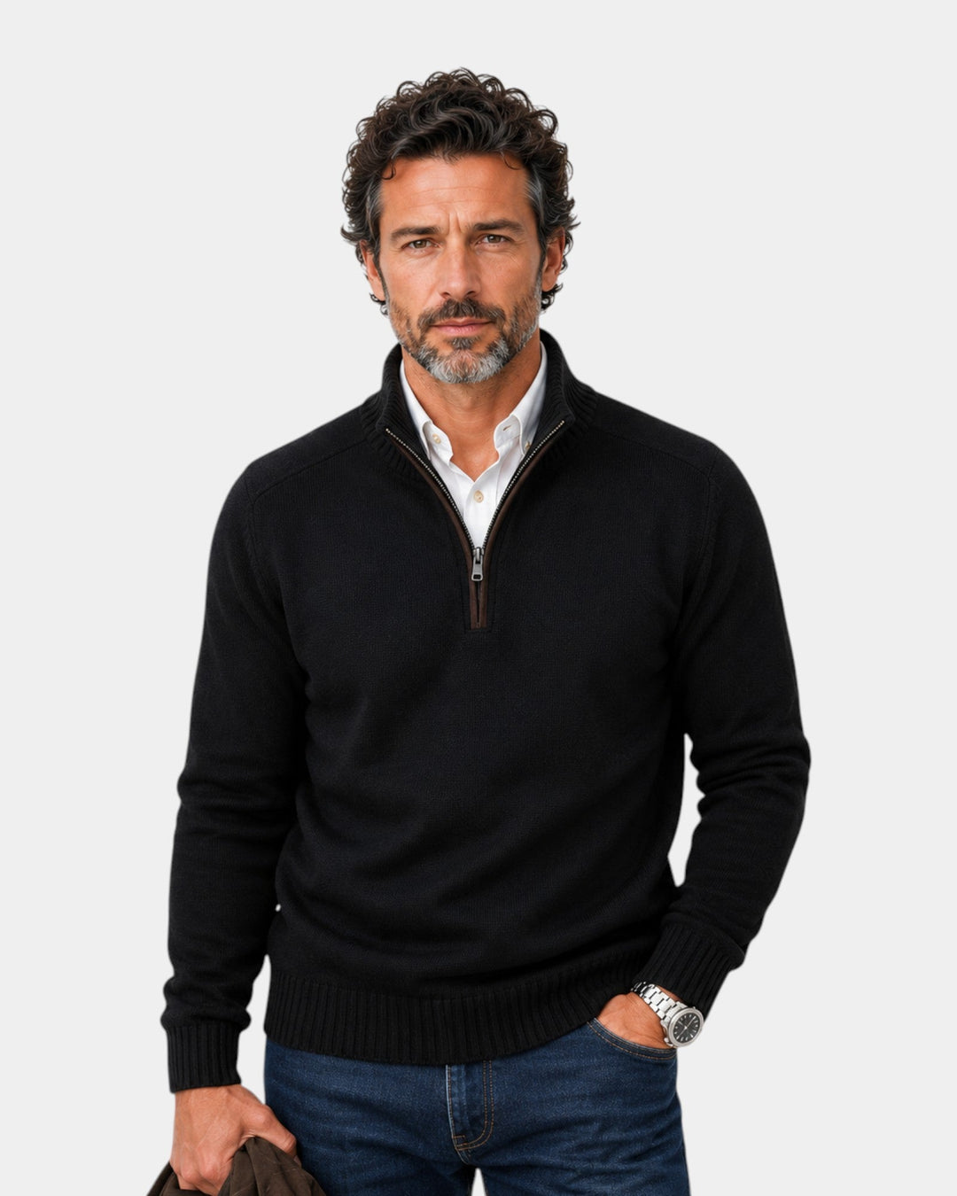 Malik | Elegant Zip Jumper