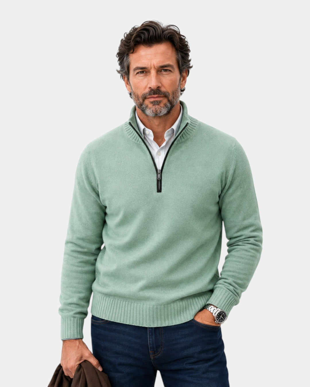 Malik | Elegant Zip Jumper