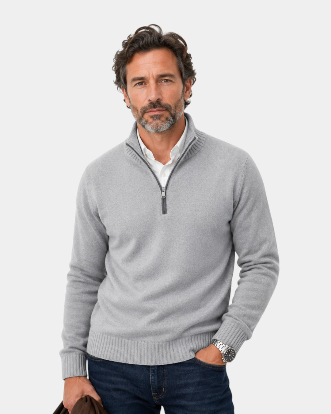 Malik | Elegant Zip Jumper