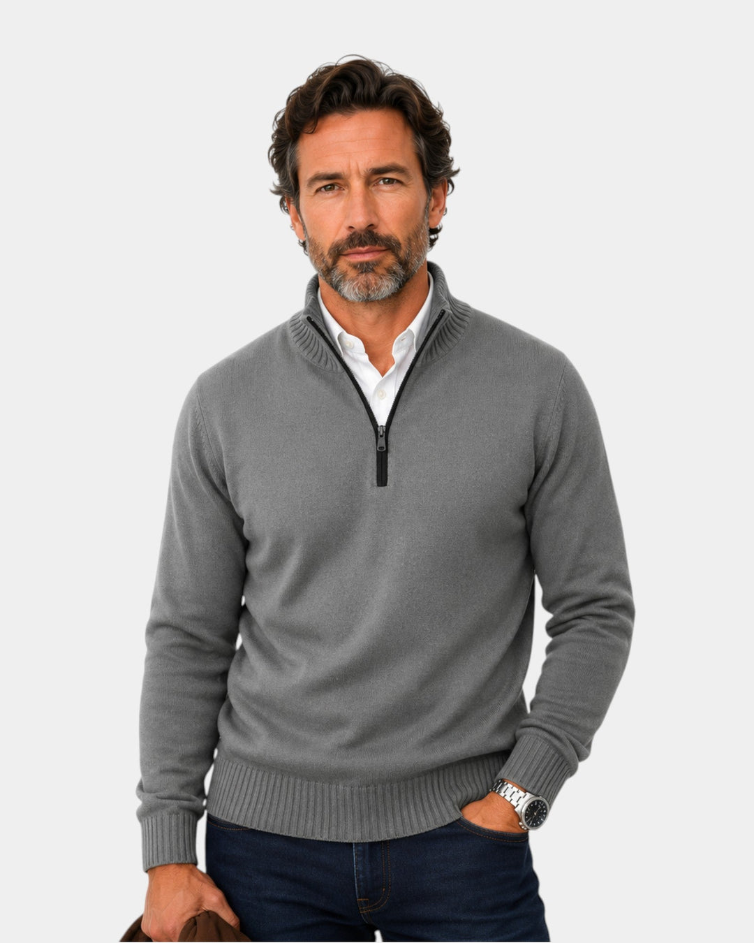 Malik | Elegant Zip Jumper