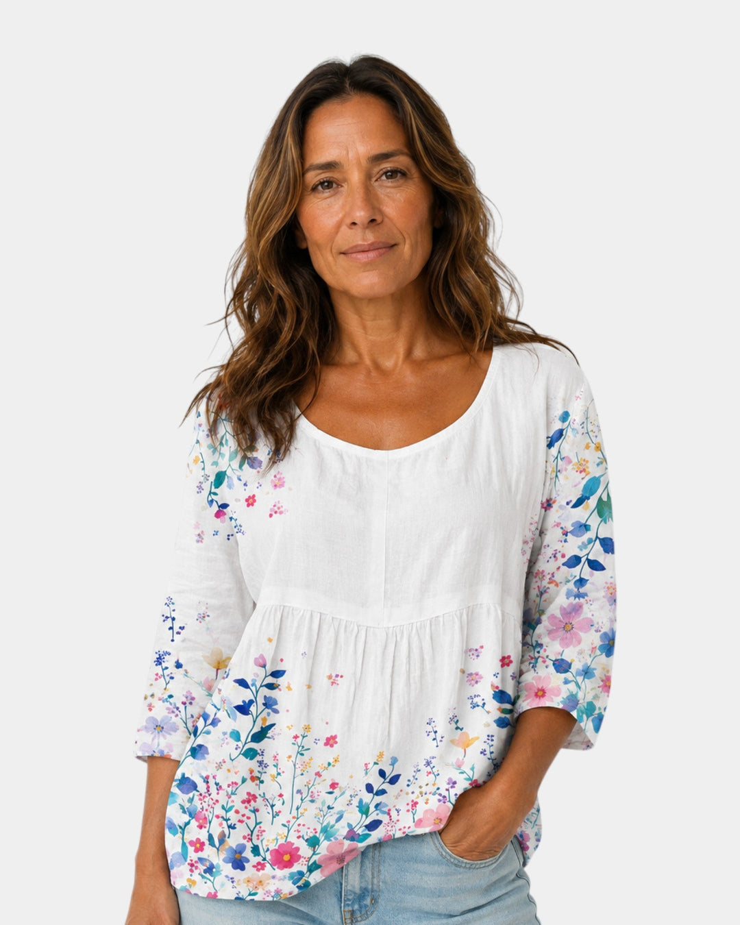 Laure | Embroidered Flower Blouse