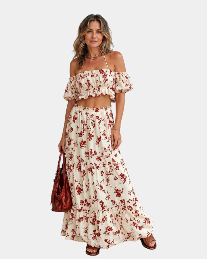 Jélia | Set consisting of a top and a long skirt