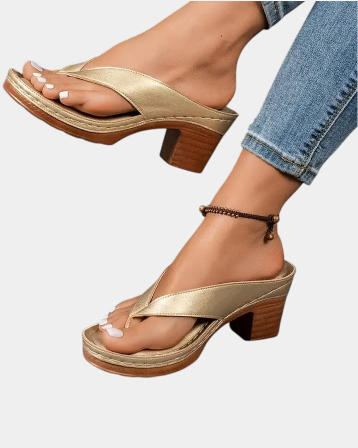 Aliénor | Comfortable Sandals with Thick Heels