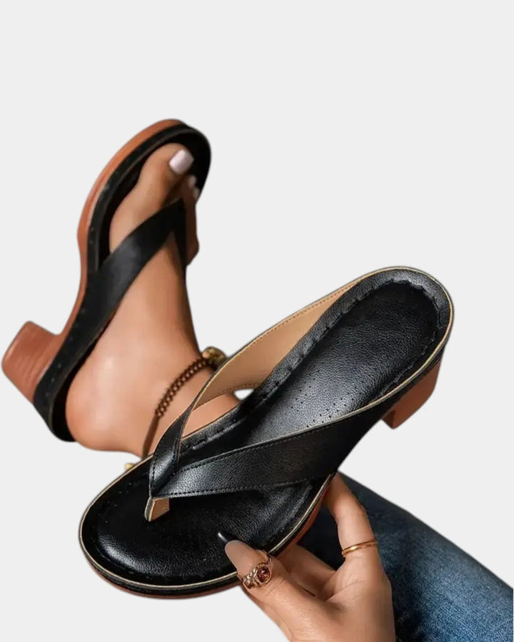 Aliénor | Comfortable Sandals with Thick Heels
