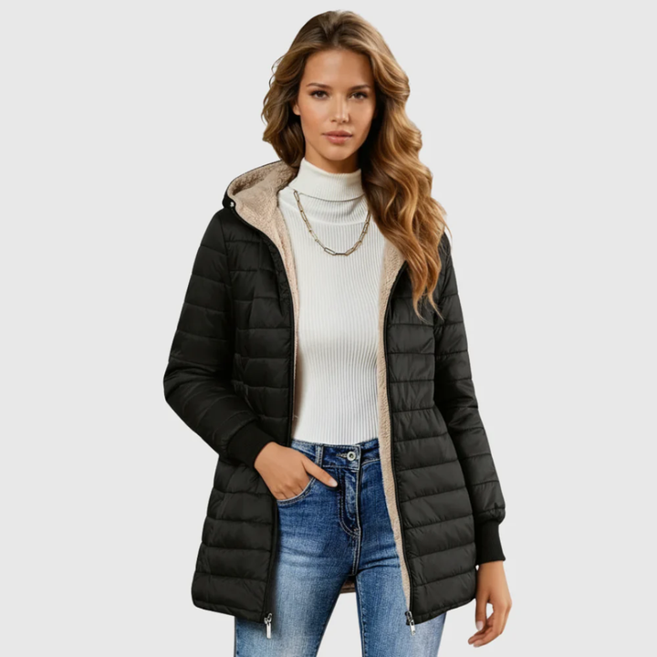 Amandys | Long coat with long sleeves and lining