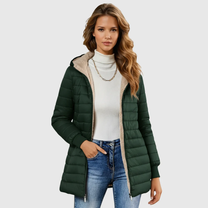 Amandys | Long coat with long sleeves and lining
