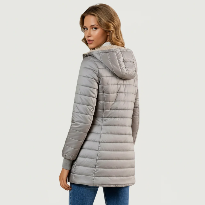 Amandys | Long coat with long sleeves and lining