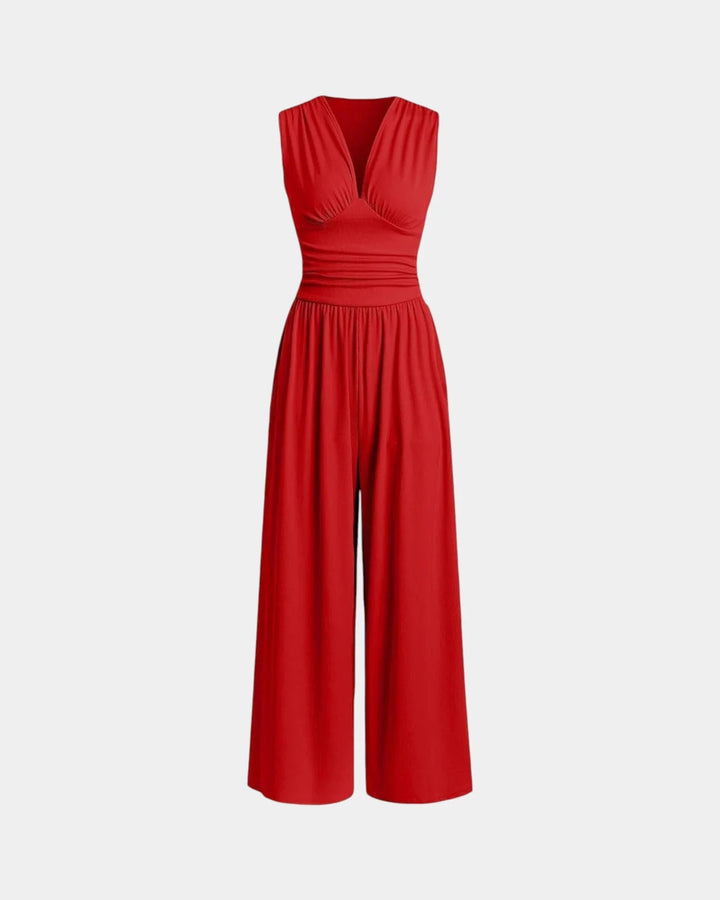 Sultana | Chic Sleeveless Jumpsuit with Wide Legs