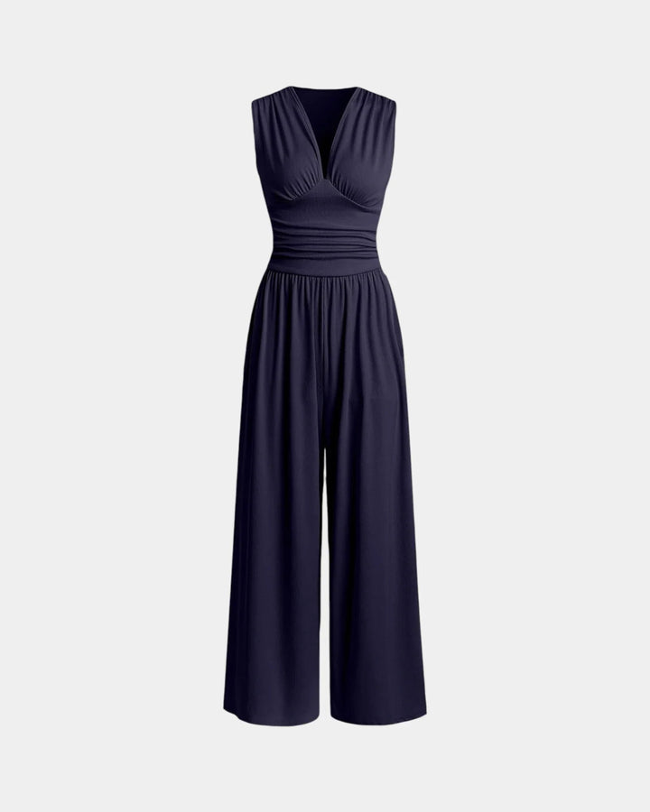 Sultana | Chic Sleeveless Jumpsuit with Wide Legs