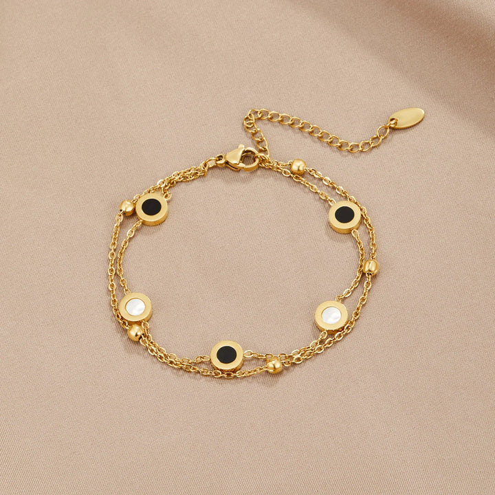 Victory | Onyx and White Stone Bracelet