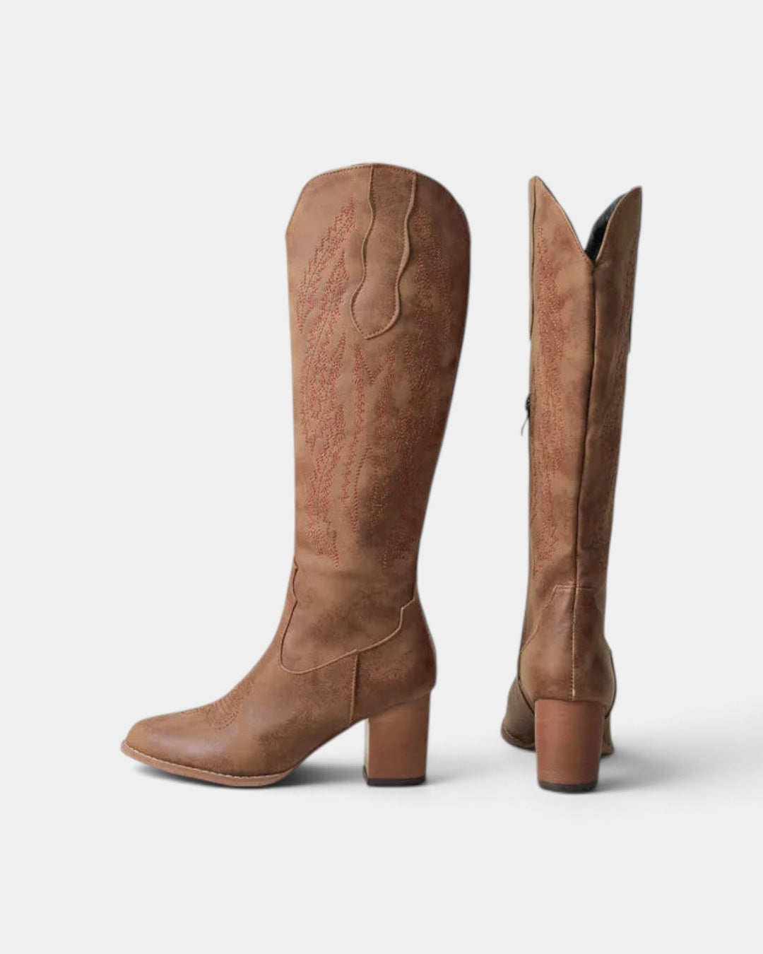 Valysia | Brown Cowboy Boots