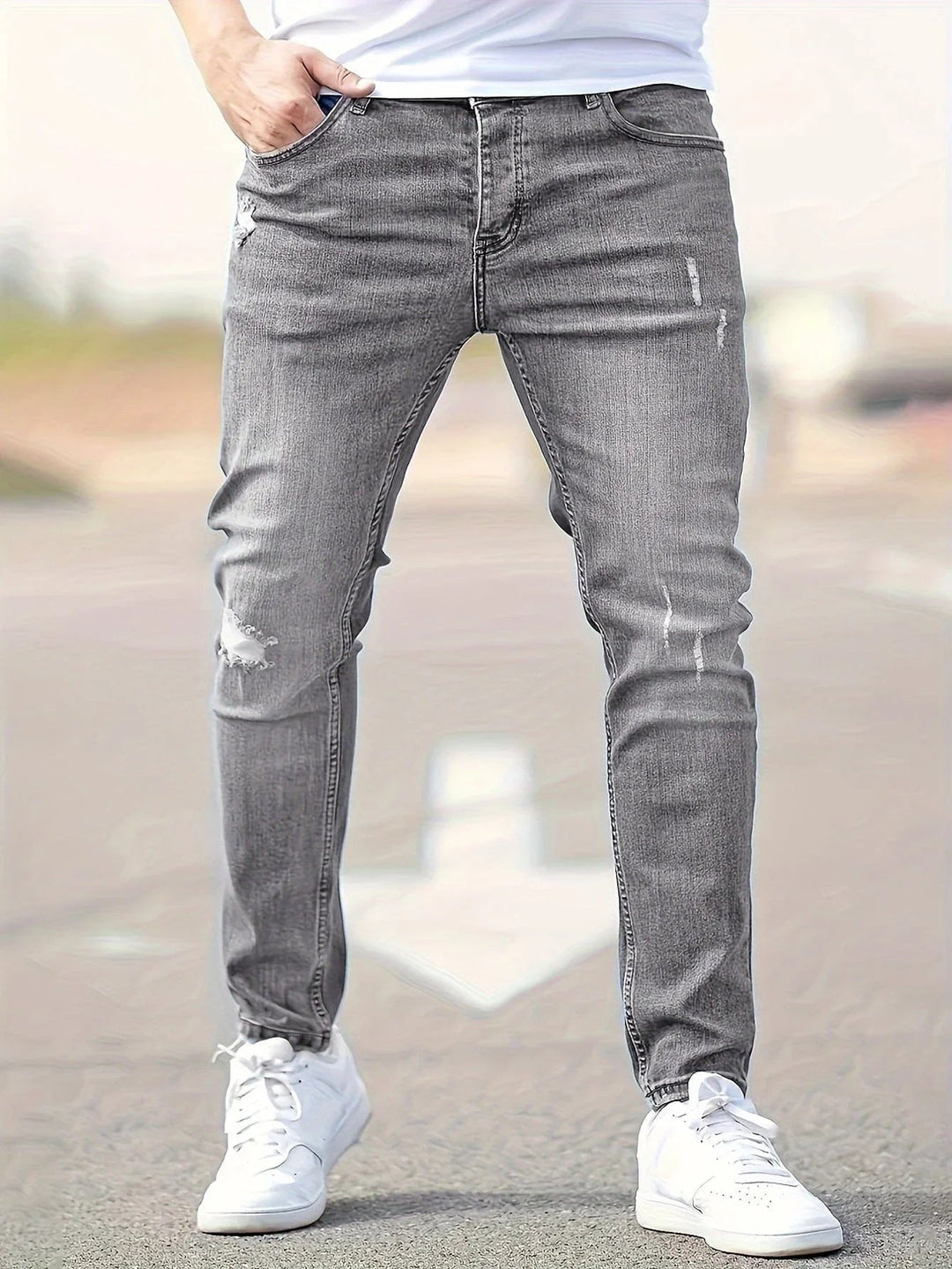Alex | Trendy Ripped Slim Jeans