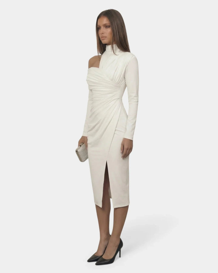 Fernande | Long Draped Maxi Dress