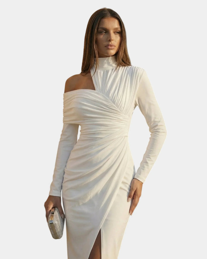 Fernande | Long Draped Maxi Dress