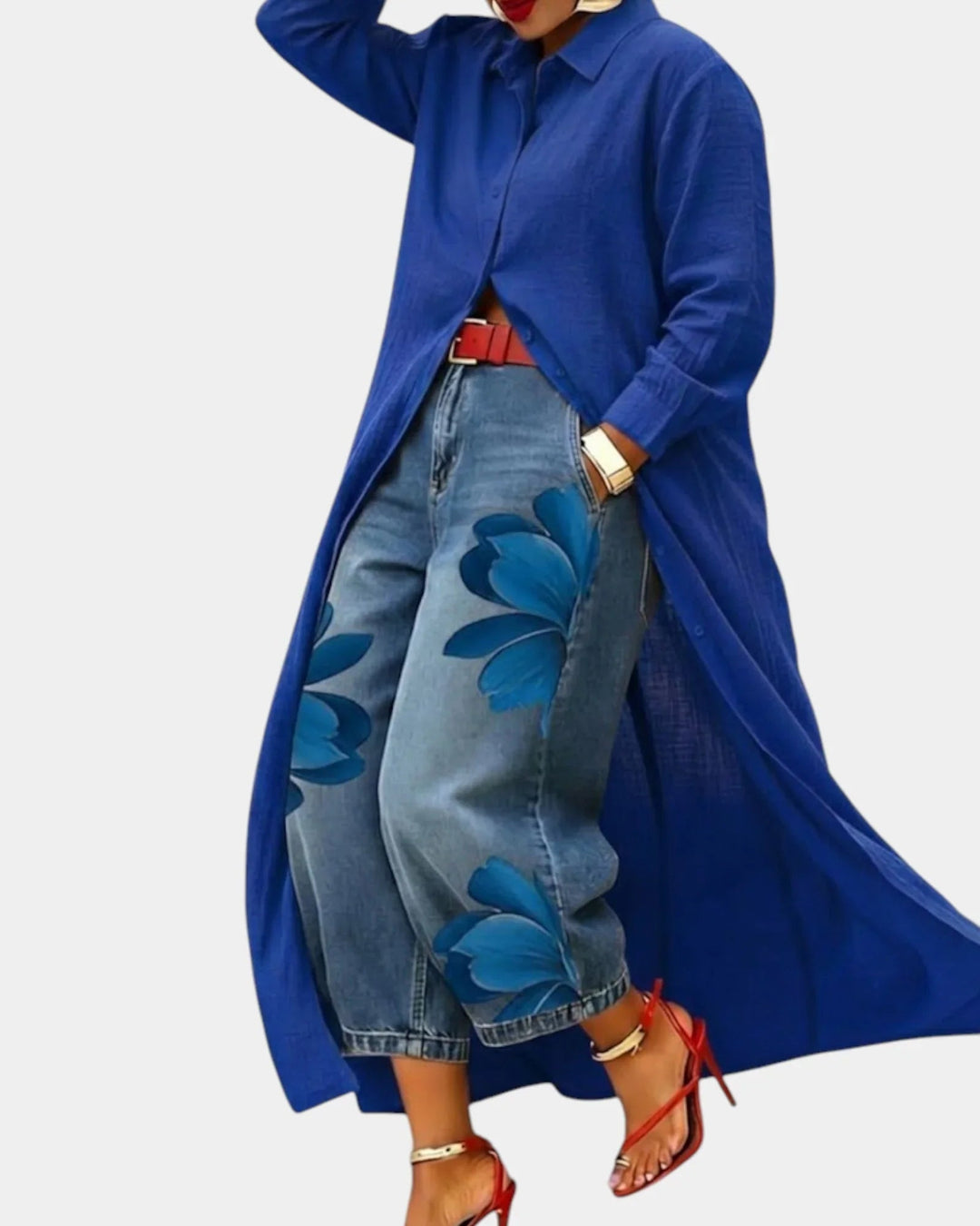 Céliane | Set of Wide Leg Jeans and Dress