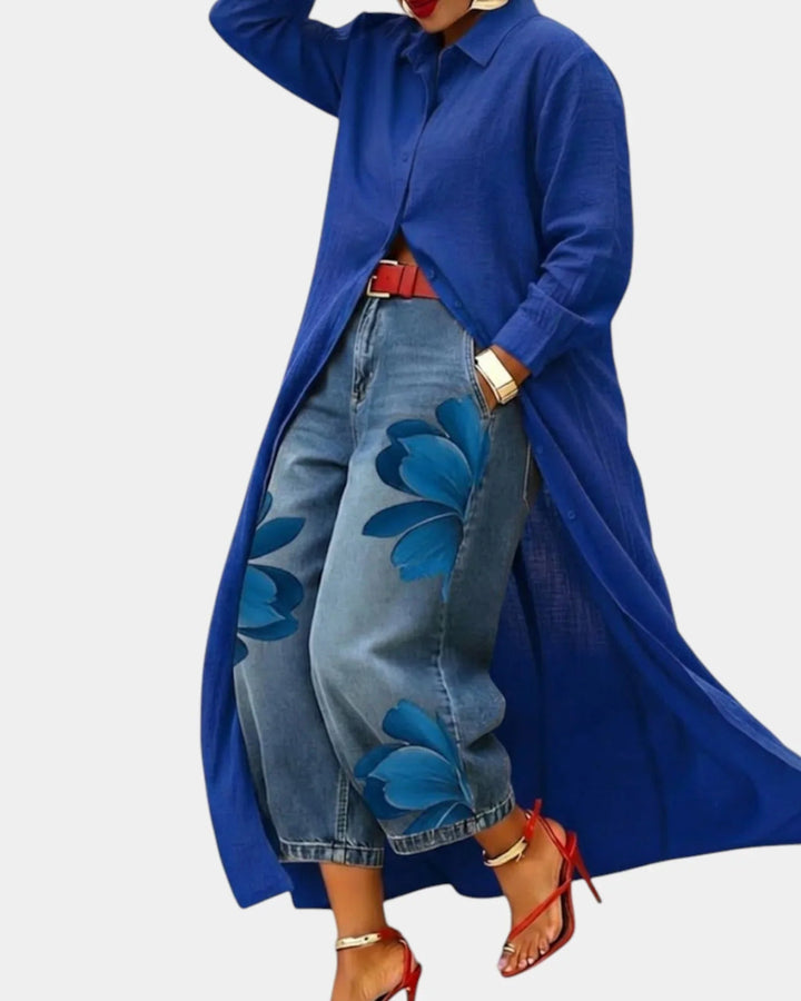 Céliane | Set of Wide Leg Jeans and Dress