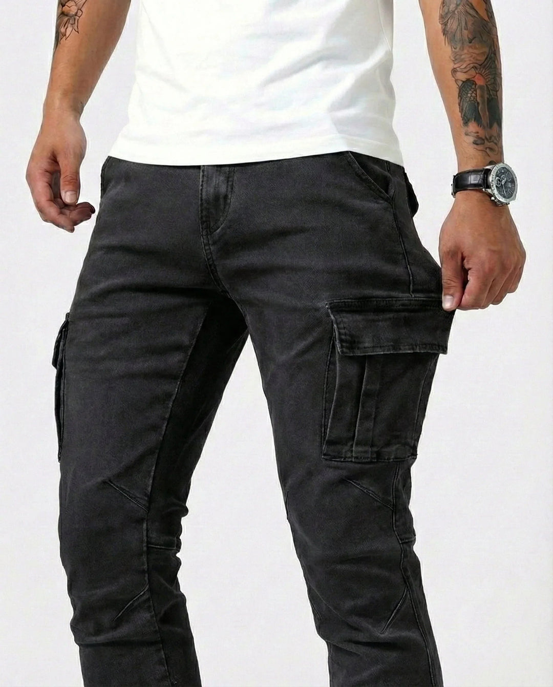 Jean | Elastic Cargo Trousers