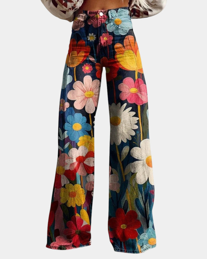 Simone | Floral Wide-Leg Trousers