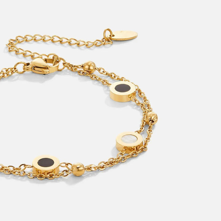 Victory | Onyx and White Stone Bracelet