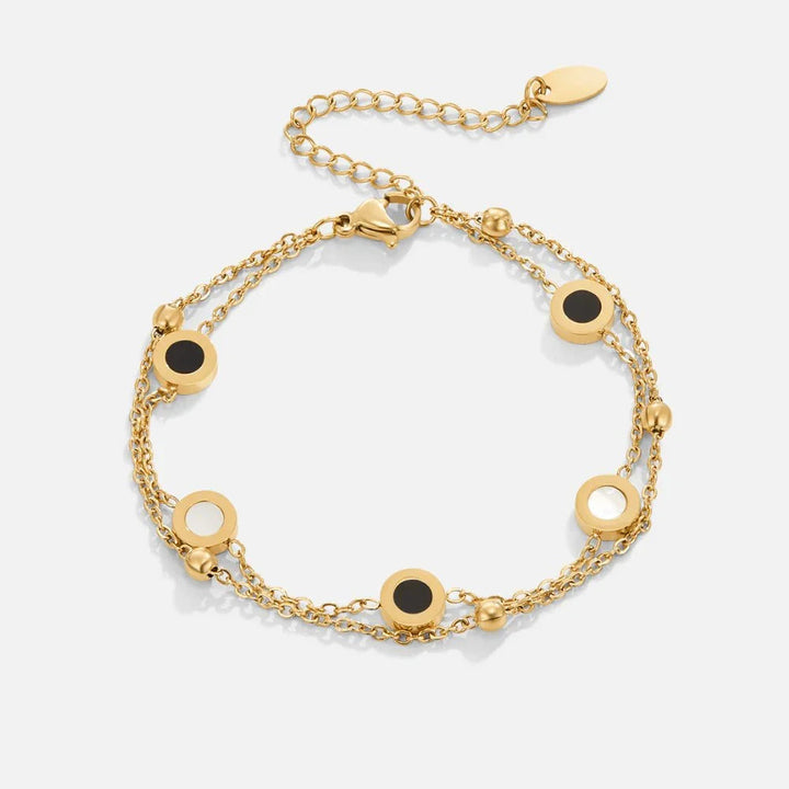 Victory | Onyx and White Stone Bracelet