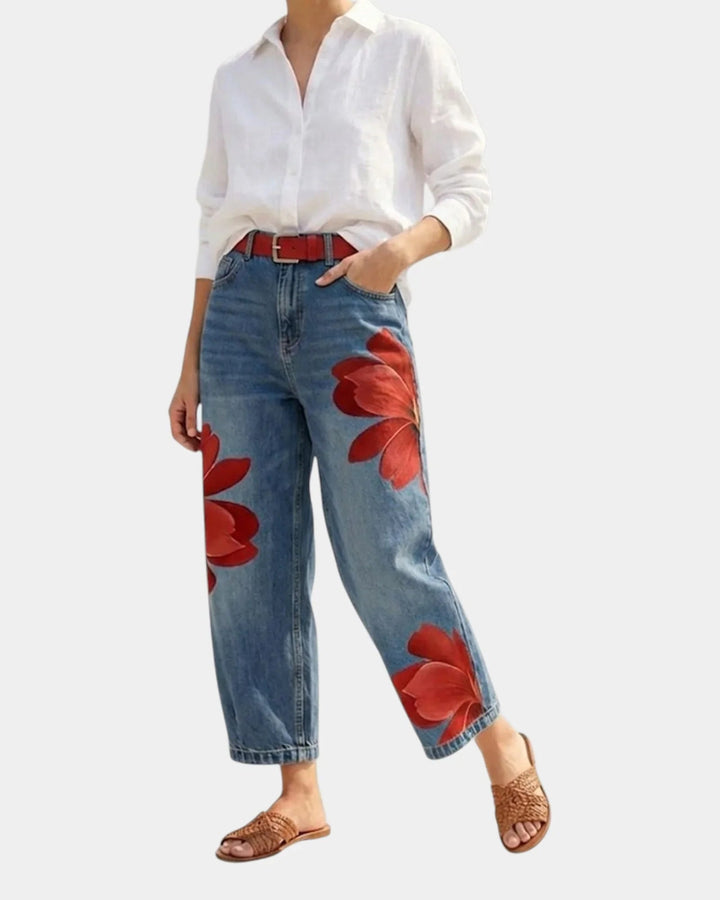 Chérine | Elegant Floral Trousers