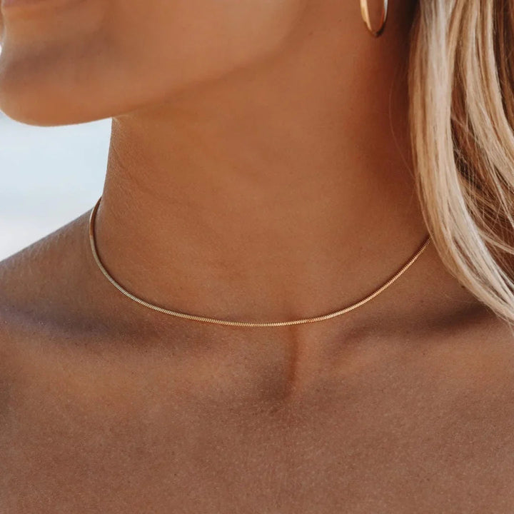 Celestial | Square Snake Choker in Gold