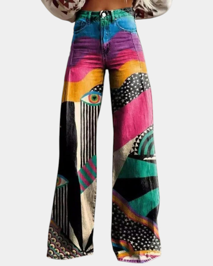 Talia | Boho Chic Flared Trousers